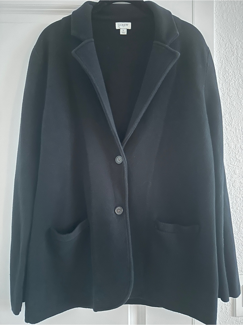 J.Crew Factory Black Sweater Blazer Cardigan Size L Style G9309